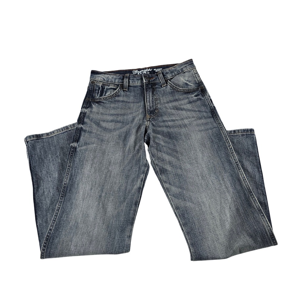Wrangler Retro Relaxed Boot Jeans Mid Wash Denim 10BRT20GL Size 14 Regular